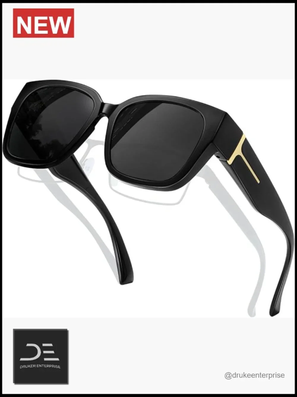 Oversized Fit Over Glasses Square Polarized Sunglasses UV400